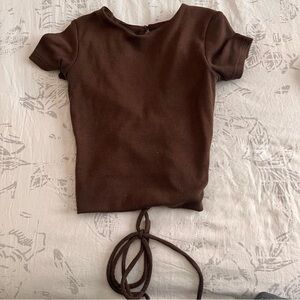 Fashion Nova Chocolate Ribbed Top